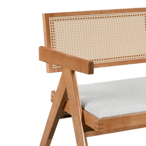 Bancuta cu 2 locuri, Winslow, Nuc, 60x130x77.5 cm - Img 5
