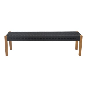 Bancuta de gradina Uma Boho Pako World Negru 150x45x40 cm - Img 2