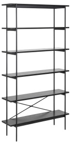 Biblioteca Angus, Negru, 172x94x27 cm - Img 5