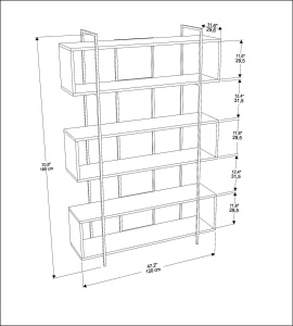 Bibliotecă Bruti Verde 120x180x29.6 cm - Img 6
