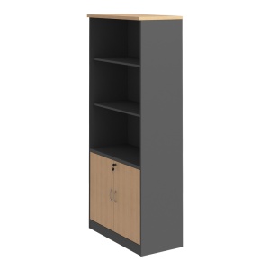 Biblioteca Fesialo, Antracit, 80x40x180 cm - Img 5