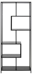 Biblioteca Seaford, Negru V1, 185x77x35 cm - Img 5