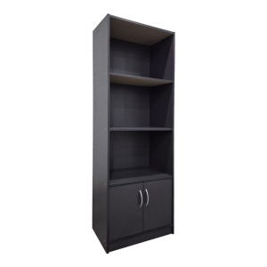 Biblioteca Tekaro Gri inchis 60x29x166 cm