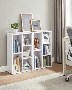 Biblioteca, Vasagle, Alb, 80x50x24 cm - Img 4