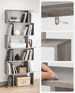 Biblioteca, Vasagle, Bej, 70x24x190.5 cm - Img 6
