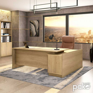Birou Amazon Right Sonoma 180x160x76 cm - Img 2