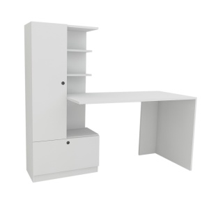 Birou cu dulap Domingos Alb 120x73.8x61.8 cm - Img 3