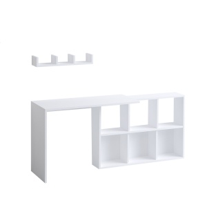 Birou Jack Alb 74x145x45 cm - Img 4