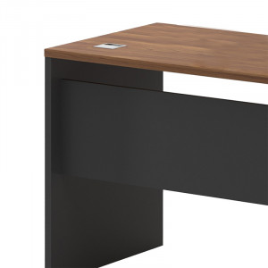 Birou pe colt stanga Oscar nuc - antracit 160x140x76cm - Img 4