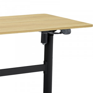 Birou reglabil pe inaltime Karla sonoma - negru 120x60x72/115cm - Img 3