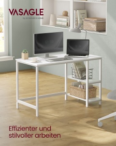 Birou Vasagle Alb 120x60x75 cm - Img 2