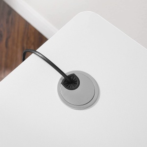 Blat birou reglabil, Songmics, Alb, 120x60x1.8 cm - Img 5