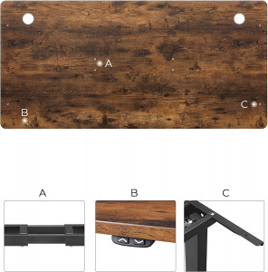 Blat birou reglabil, Songmics, Maro, 140×70×1.8 cm - Img 7