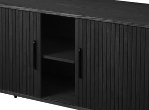 Bufet NOLA, Negru, 45x76x180 cm - Img 2