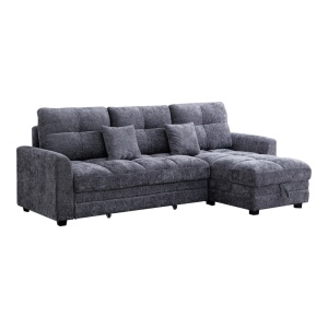 Canapea coltar cu depozitare Comfie Gri inchis 260x158x98 cm