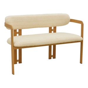 Canapea cu 2 locuri, Berdona, Pako, Negru 120x47x78 cm