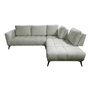 Canapea de colt stanga Belanza, Gri, 213x265x90 cm - Img 4