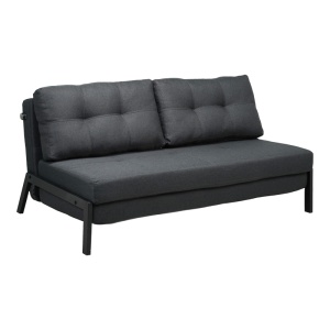 Canapea extensibila 2 locuri, Fancy, Gri inchis, 150x92x77 cm - Img 2