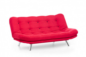 Canapea Extensibila, 3 Locuri Misa Sofabed Rosu - Img 6
