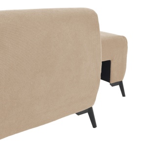 Canapea extensibila 3 locuri, Pako World, Textil, Bej, 286x204x93 cm - Img 8