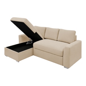 Canapea extensibila Belle, Bej, 236x164x88 cm - Img 3