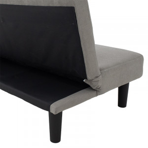 Canapea extensibila Breathe material textil gri 167x77x73 cm - Img 6