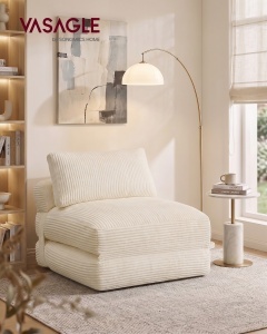 Canapea extensibila Camila, Crem, 89x195x40 cm