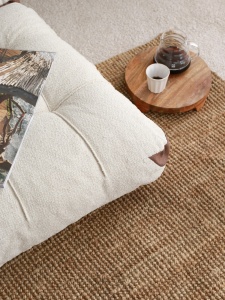 Canapea extensibilă cu 2 locuri Fold Crem 120x79x75 cm - Img 4