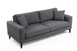 Canapea extensibilă cu 3 locuri Nordic Gri inchis 210x90x85 cm - Img 4