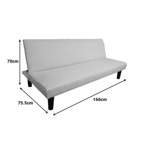 Canapea extensibila Kedran, Gri, 75.5x166x70 cm - Img 6