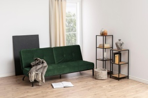 Canapea extensibila Perugia, Verde, 87x198x95 cm