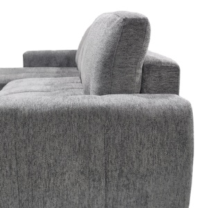 Canapea extensibila Vivad, Pako World, Textil, Antracit, 275x164x91 cm - Img 6