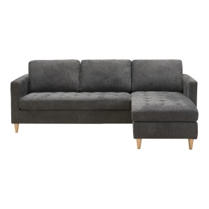 Canapea Firenze, Gri inchis, 151x83x219x80 cm - Img 5