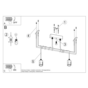 Candelabru Salamanca Negru 50x10x150 cm - Img 5