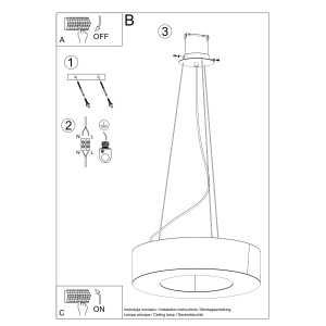 Candelabru Saturno Negru 70x70x102 cm - Img 5