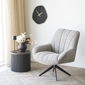 Ceas de perete Vienna, Negru, 3.5x38x45 cm