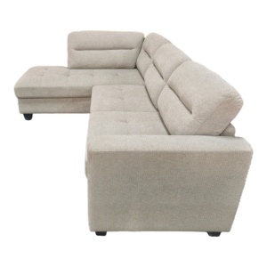 Coltar dreapta Camile, Pako World, Textil, Bej, 270x174x95 cm - Img 3