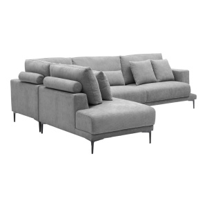 Coltar dreapta Maliva, Gri, 280x210x100 cm - Img 5