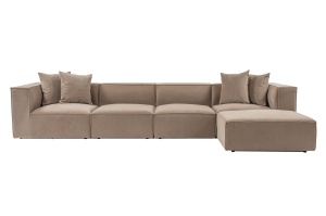 Colțar dreapta Sora Cappuccino 430x75x102 cm - Img 3