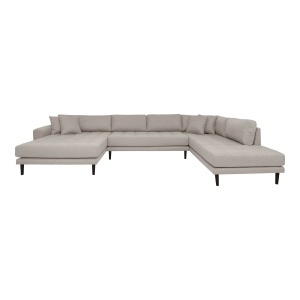 Coltar in forma de U open end Lido, Piatra, 220x370x76 cm - Img 2