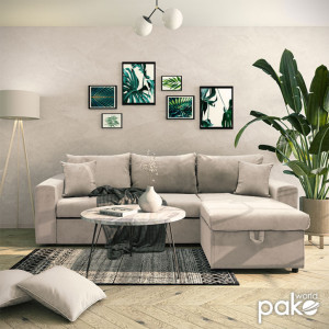 Coltar Lilian Bej 225x148x81 cm - Img 2