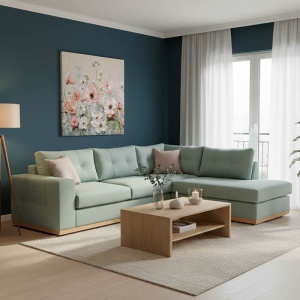 Coltar Stanga Boston Ciel - Crem - Natural 280x225x95 cm