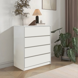 Comoda Kuanger cu sertare din MDF alb 80x40x80 cm - Img 2