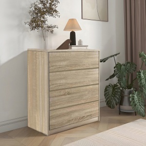 Comoda Kuanger cu sertare din MDF nuanta naturala 80x40x80 cm - Img 2