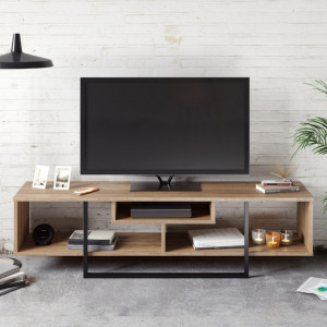 Comoda TV Asal (150) - Walnut, Negru - Img 2