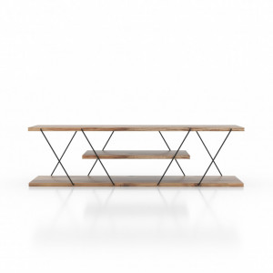 Comoda TV Canaz Negru-Walnut - Img 3