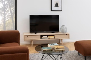 Comoda TV Century, Alb, 43x160x38 cm