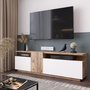 Comoda TV Elana sonoma - alb 150x29.5x46.3cm - Img 4