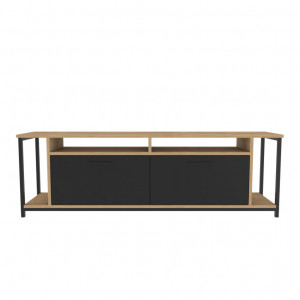 Comoda TV Omar - Oak, Negru - Img 4