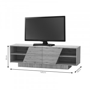 Comoda TV Stevie sonoma 160x40x50cm - Img 5